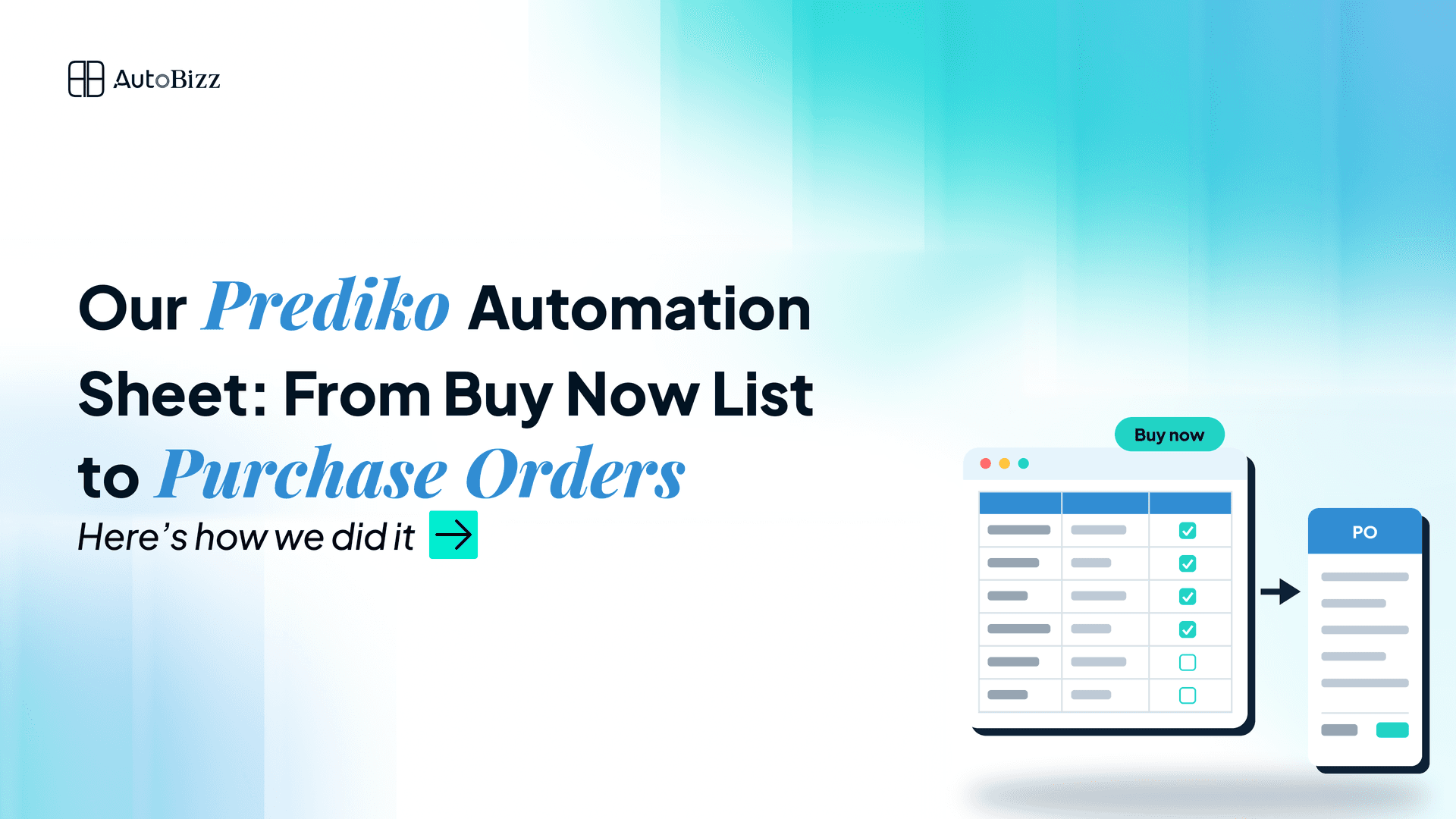 Our Prediko Automation Sheet: From Buy Now List to Purchase Orders